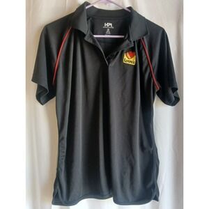 Loves Womens Black Work Polo‎ Shirt Size Ladies Large